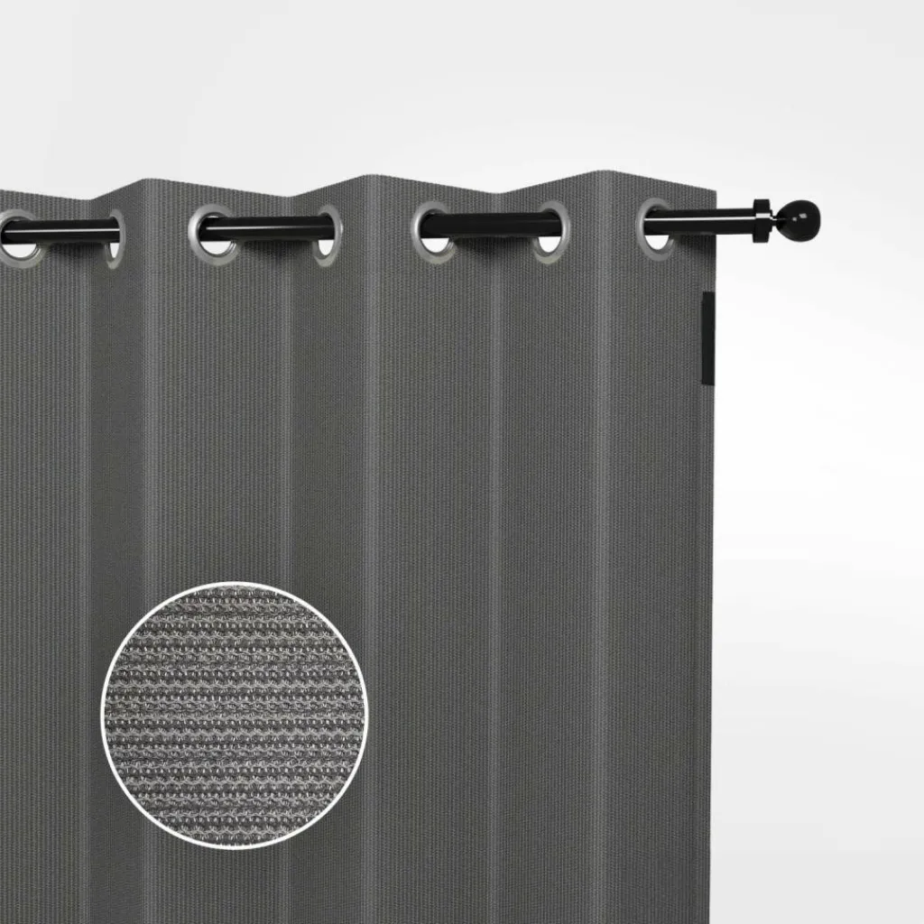 Zonwering-Shadow Comfort Buitengordijnen 137 x 220 cm cool grey per 2 stuks