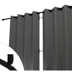 Zonwering-Shadow Comfort Buitengordijnen 137 x 220 cm cool grey per 2 stuks