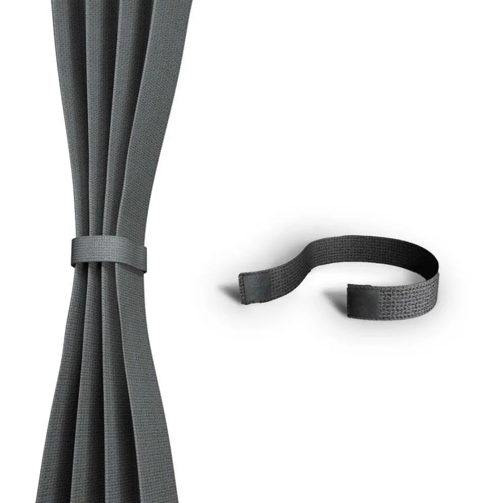 Zonwering-Shadow Comfort Buitengordijnen 137 x 220 cm cool grey per 2 stuks