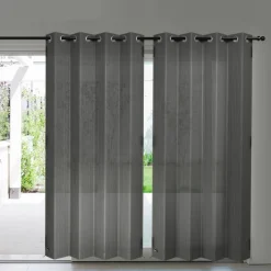 Zonwering-Shadow Comfort Buitengordijnen 137 x 220 cm cool grey per 2 stuks