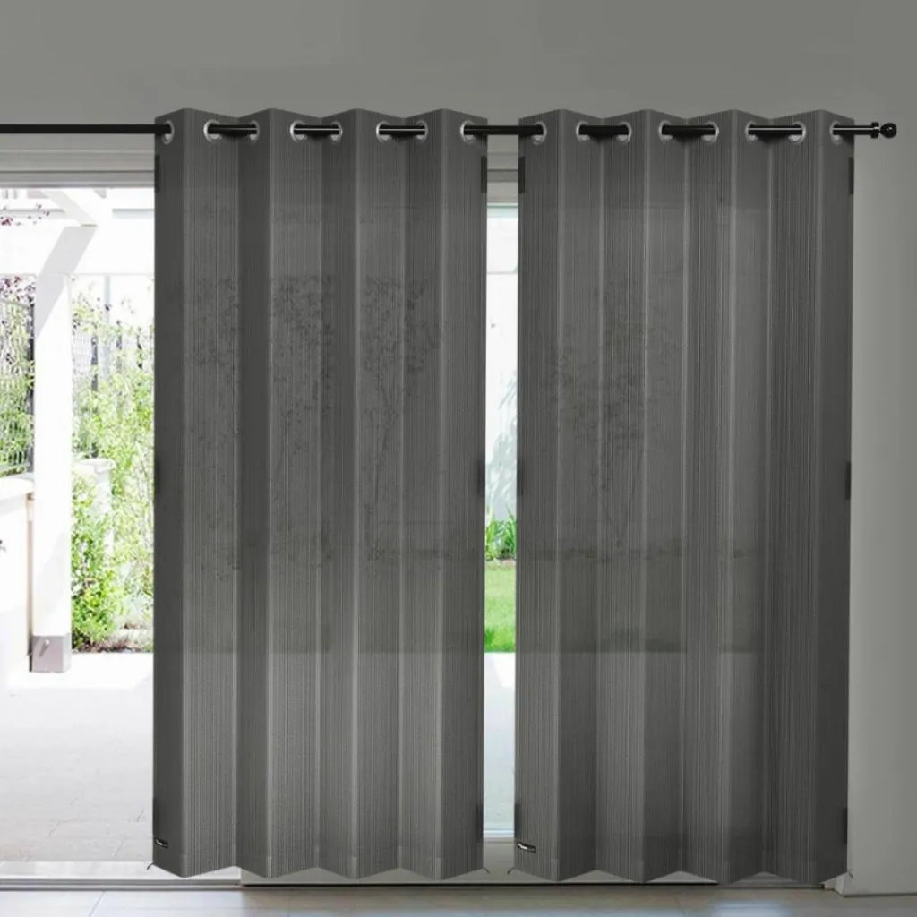 Zonwering-Shadow Comfort Buitengordijnen 137 x 220 cm cool grey per 2 stuks