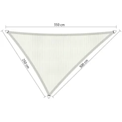 Zonwering-Shadow Comfort Driehoek schaduwdoek 250 x 300 x 350 cm arctic white