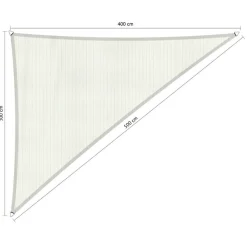 Zonwering-Shadow Comfort Driehoek schaduwdoek 300 x 400 x 500 cm arctic white