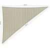 Shadow Comfort  Driehoek schaduwdoek 500 x 600 x 780 cm sahara  sand< Zonwering