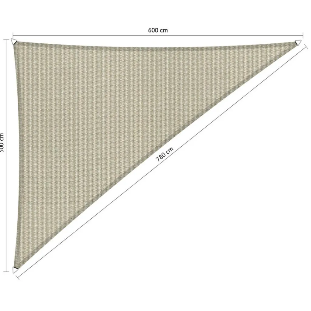 Shadow Comfort Driehoek schaduwdoek 500 x 600 x 780 cm sahara sand< Zonwering