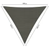 Shadow Comfort  Driehoek schaduwdoek 400 x 400 x 400 cm cool grey< Zonwering