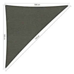 Shadow Comfort  Driehoek schaduwdoek 500 x 500 x 710 cm cool grey< Zonwering