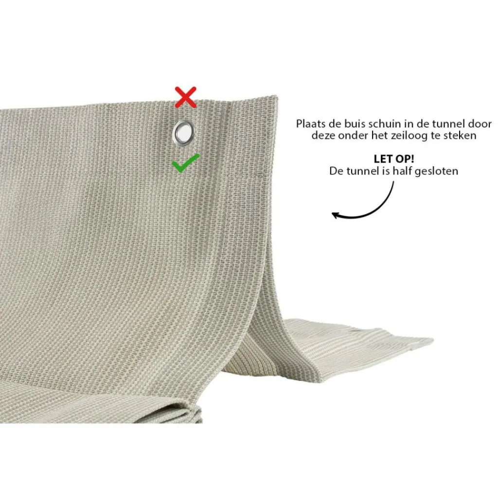 Zonwering-Shadow Comfort Harmonica schaduwdoek 290 x 500 cm sahara sand