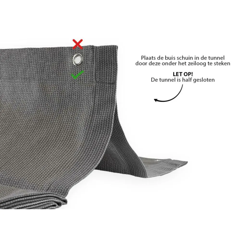 Zonwering-Shadow Comfort Harmonica schaduwdoek 200 x 300 cm cool grey