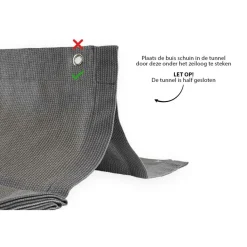 Shadow Comfort  Harmonica schaduwdoek 370 x 370 cm cool grey< Zonwering