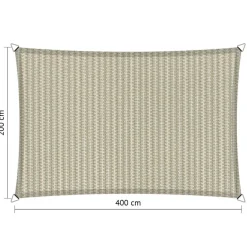 Shadow Comfort Rechthoek schaduwdoek 200 x 400 cm sahara sand< Zonwering