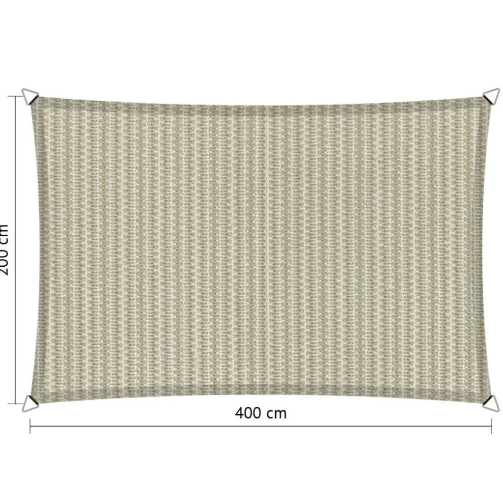 Shadow Comfort Rechthoek schaduwdoek 200 x 400 cm sahara sand< Zonwering