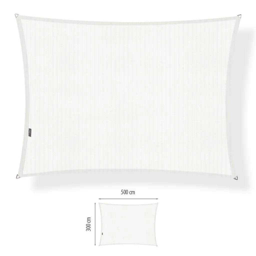Zonwering-Shadow Comfort Rechthoek schaduwdoek 300 x 500 cm arctic white