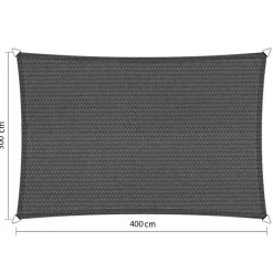 Zonwering-Shadow Comfort  Rechthoek schaduwdoek 300 x 400 cm cool grey
