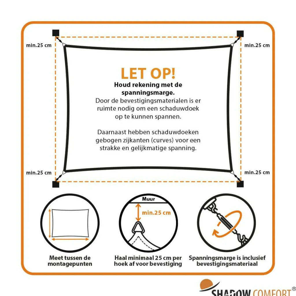 Shadow Comfort Rechthoek schaduwdoek 200 x 300 cm cool grey< Zonwering