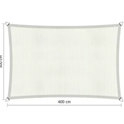 Shadow Comfort Rechthoek schaduwdoek 300 x 400 cm arctic white< Zonwering