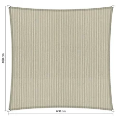 Shadow Comfort Vierkant schaduwdoek 400 x 400 cm sahara sand< Zonwering