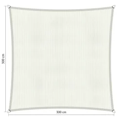 Shadow Comfort Vierkant schaduwdoek 300 x 300 cm arctic white< Zonwering
