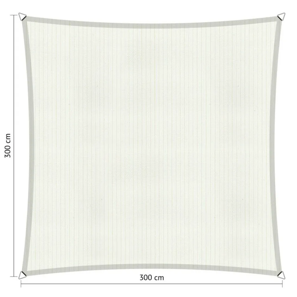 Shadow Comfort Vierkant schaduwdoek 300 x 300 cm arctic white< Zonwering