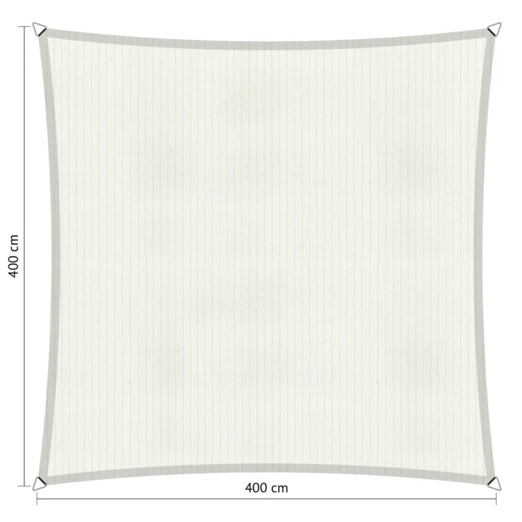 Zonwering-Shadow Comfort Vierkant schaduwdoek 400 x 400 cm arctic white