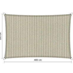 Zonwering-Shadow Comfort Waterdicht rechthoek schaduwdoek 300 x 400 cm sand