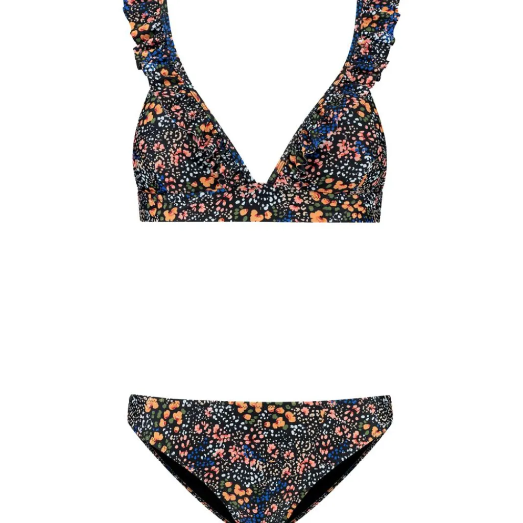 Shiwi BOBBY bikini dames black spotted flower< Bikini