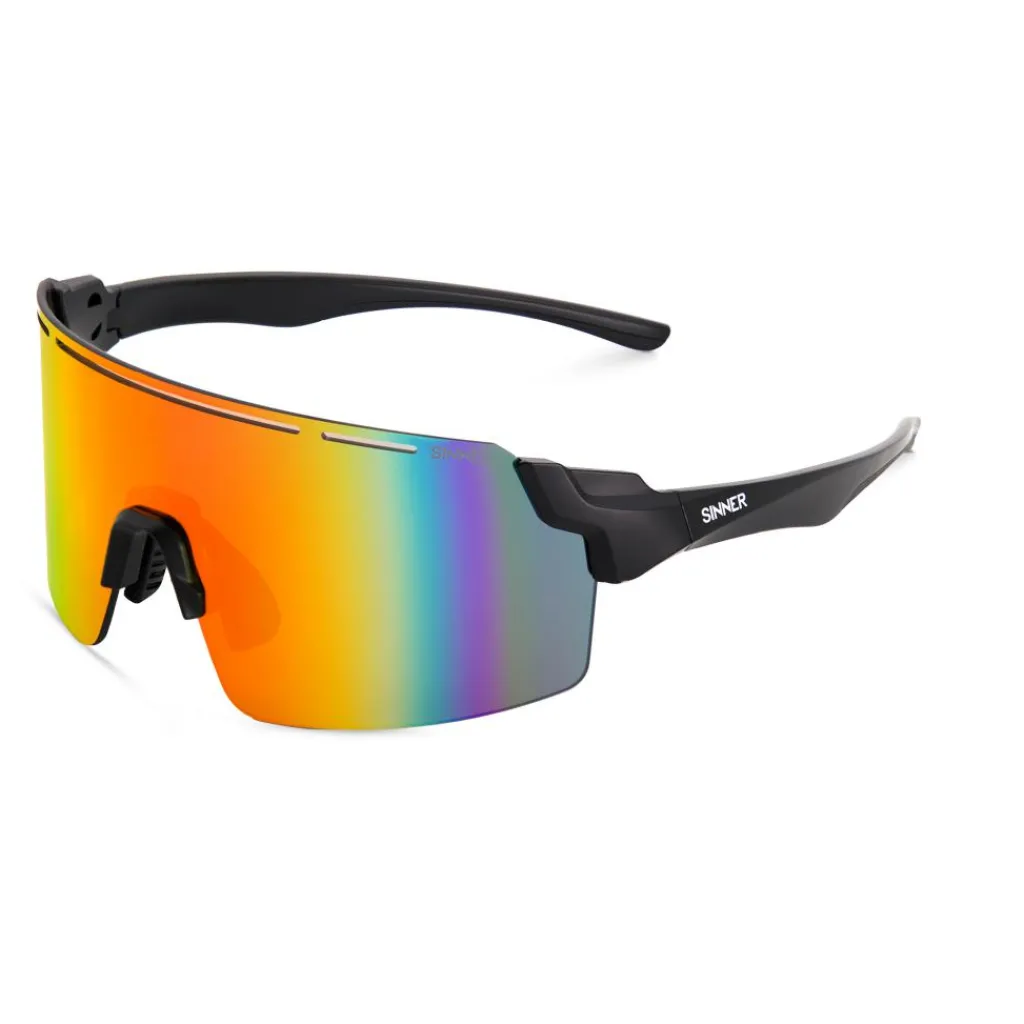 Zonnebrillen-Sinner Amla zonnebril smoke black red oil matte black