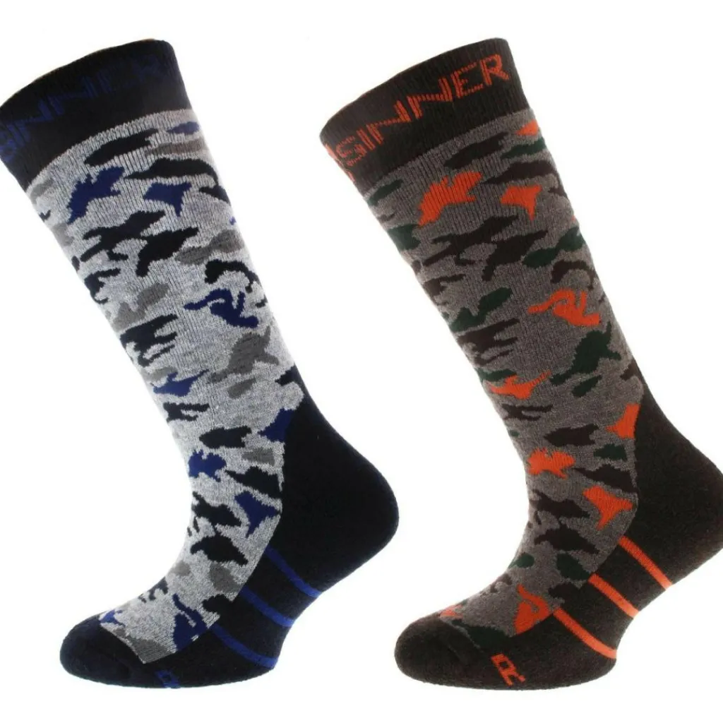 Skisokken|Snowboardsokken-Sinner Camo skisokken junior 2-pack - EU 35 - 38