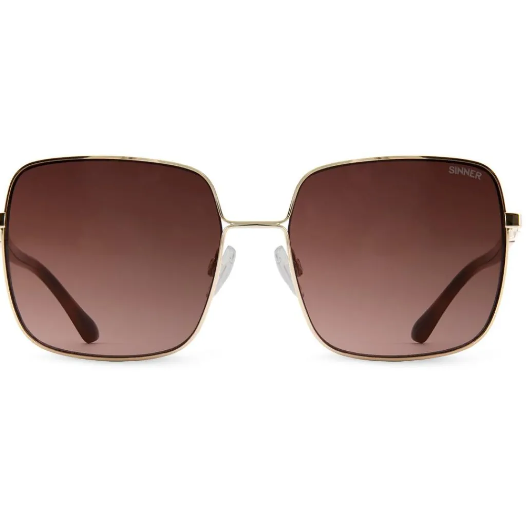 Sinner Madiki zonnebril gradient brown shiny gold metal< Zonnebrillen