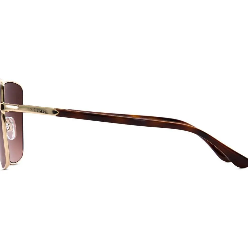 Sinner Madiki zonnebril gradient brown shiny gold metal< Zonnebrillen