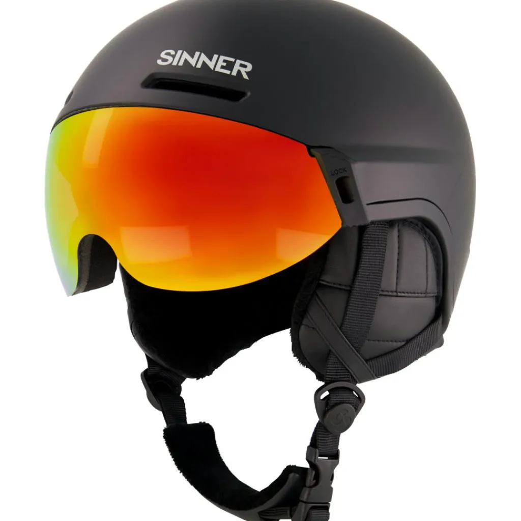 Sinner MONTBLANC VISOR skihelm black< Skihelmen|Wintersport