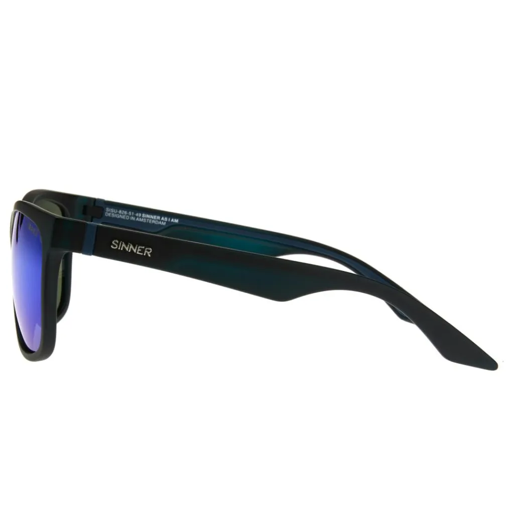 Sinner Rockford zonnebril smoke icy blue oil matte black< Zonnebrillen