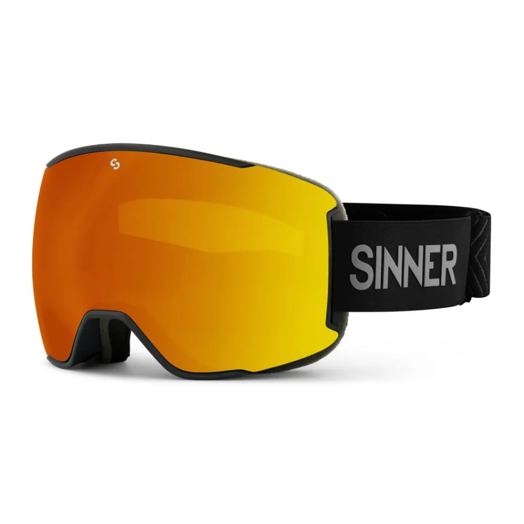 Skibrillen|Wintersport-Sinner SNOWFLAKE skibril orange mirror black