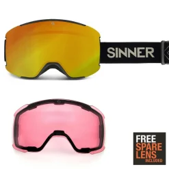 Skibrillen|Wintersport-Sinner SNOWFLAKE skibril orange mirror black