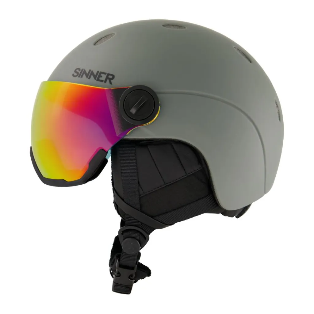 Skihelmen|Wintersport-Sinner TITAN VISOR skihelm matte moss green