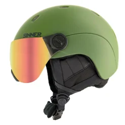 Sinner TITAN VISOR skihelm moss green red< Skihelmen|Wintersport