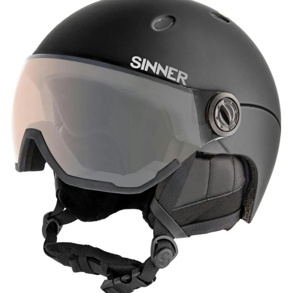 Sinner TITAN VISOR skihelm matte black< Skihelmen|Wintersport