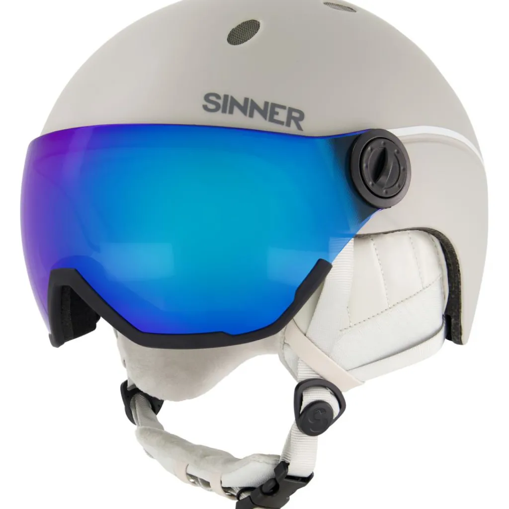 Skihelmen|Wintersport-Sinner TITAN VISOR skihelm matte light grey