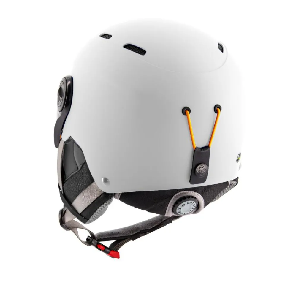 Skihelmen|Wintersport-Sinner TYPHOON VISOR skihelm matte white blue