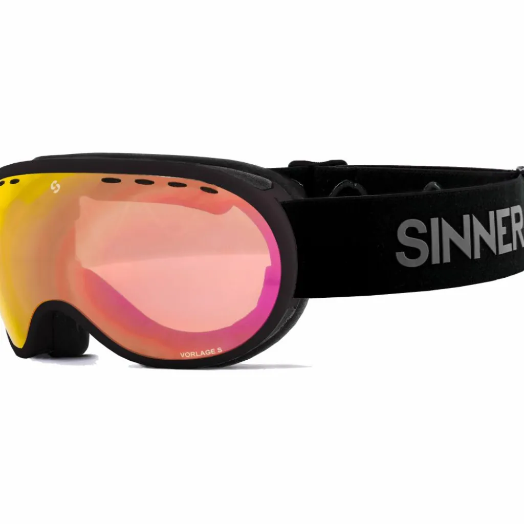 Skibrillen|Wintersport-Sinner VORLAGE S skibril pink SINTRAST matte black
