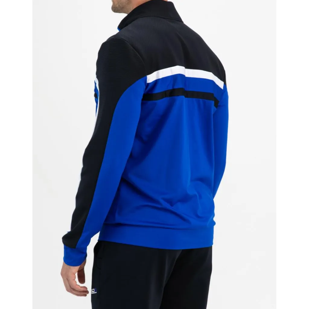 Sjeng Sports Amar trainingsjack heren blue neon< Tenniskleding