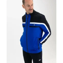 Sjeng Sports Amar trainingsjack heren blue neon< Tenniskleding