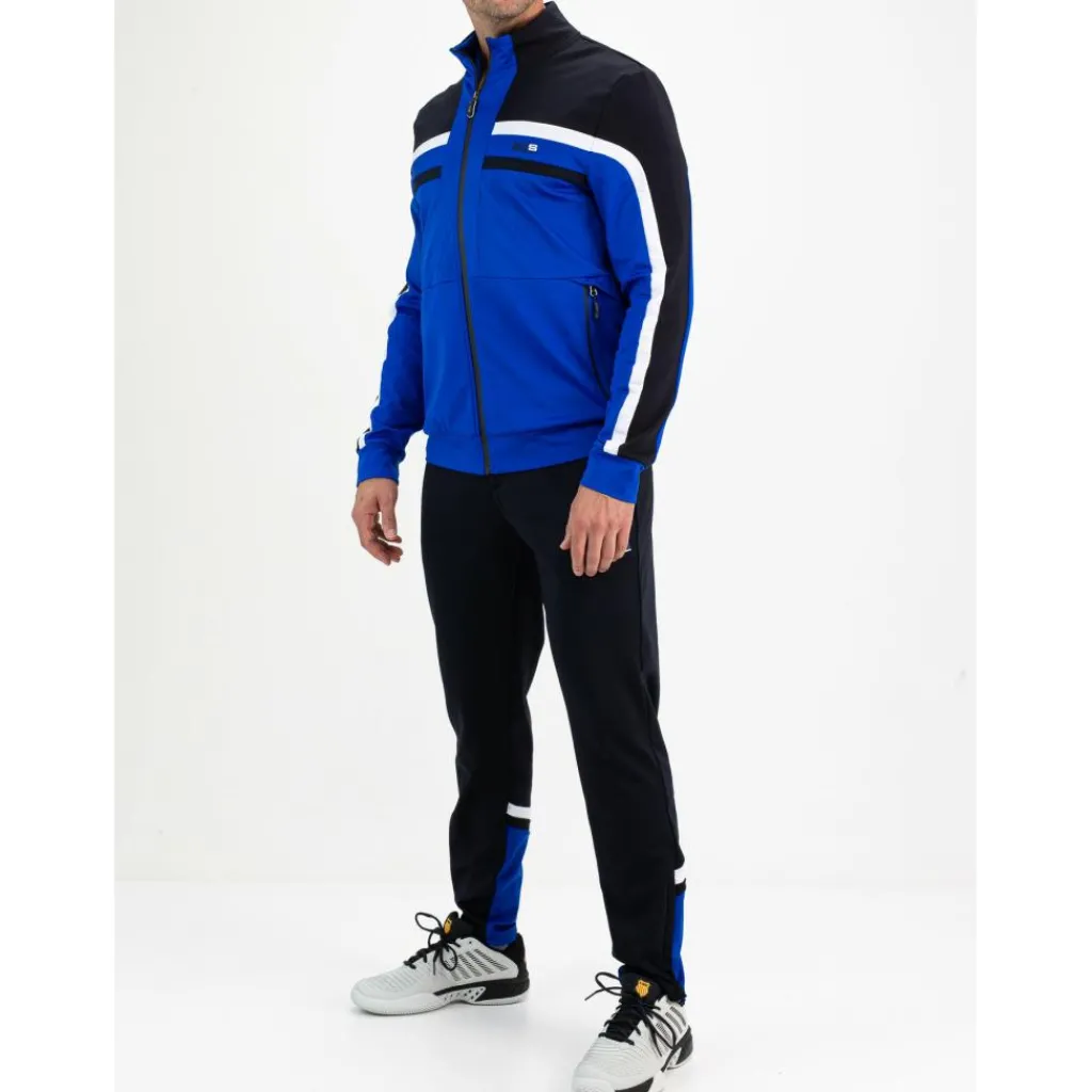 Sjeng Sports Amar trainingsjack heren blue neon< Tenniskleding