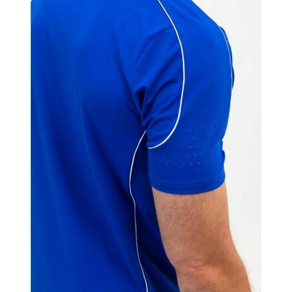 Tenniskleding-Sjeng Sports Brayen tennisshirt heren blue neon