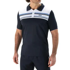 Sjeng Sports Brun tennispolo heren dark blue< Tenniskleding