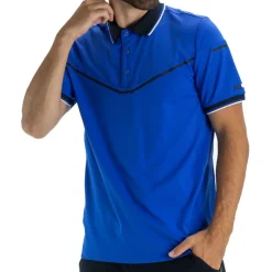 Tenniskleding-Sjeng Sports Hyde tennispolo heren blue neon