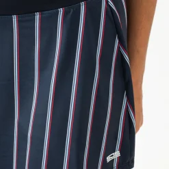 Tenniskleding-Sjeng Sports Leanne skort dames dark blue stripes