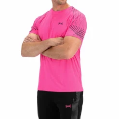 Tenniskleding-Sjeng Sports  Sancho tennisshirt heren pink glo