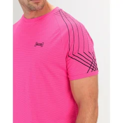 Tenniskleding-Sjeng Sports  Sancho tennisshirt heren pink glo