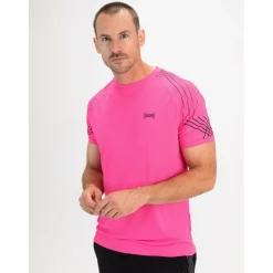 Tenniskleding-Sjeng Sports  Sancho tennisshirt heren pink glo